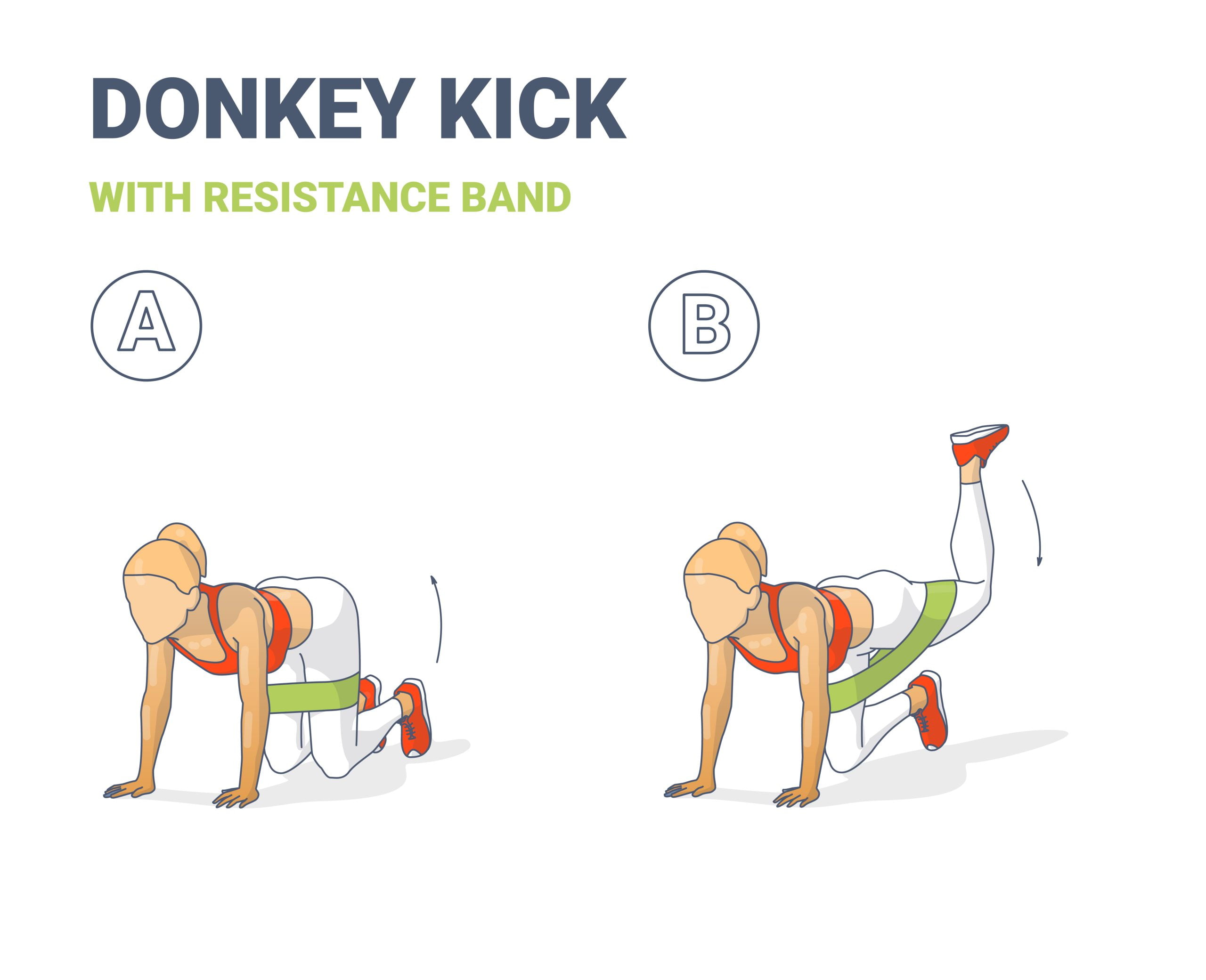 donkey kick resistance band - fit trainers