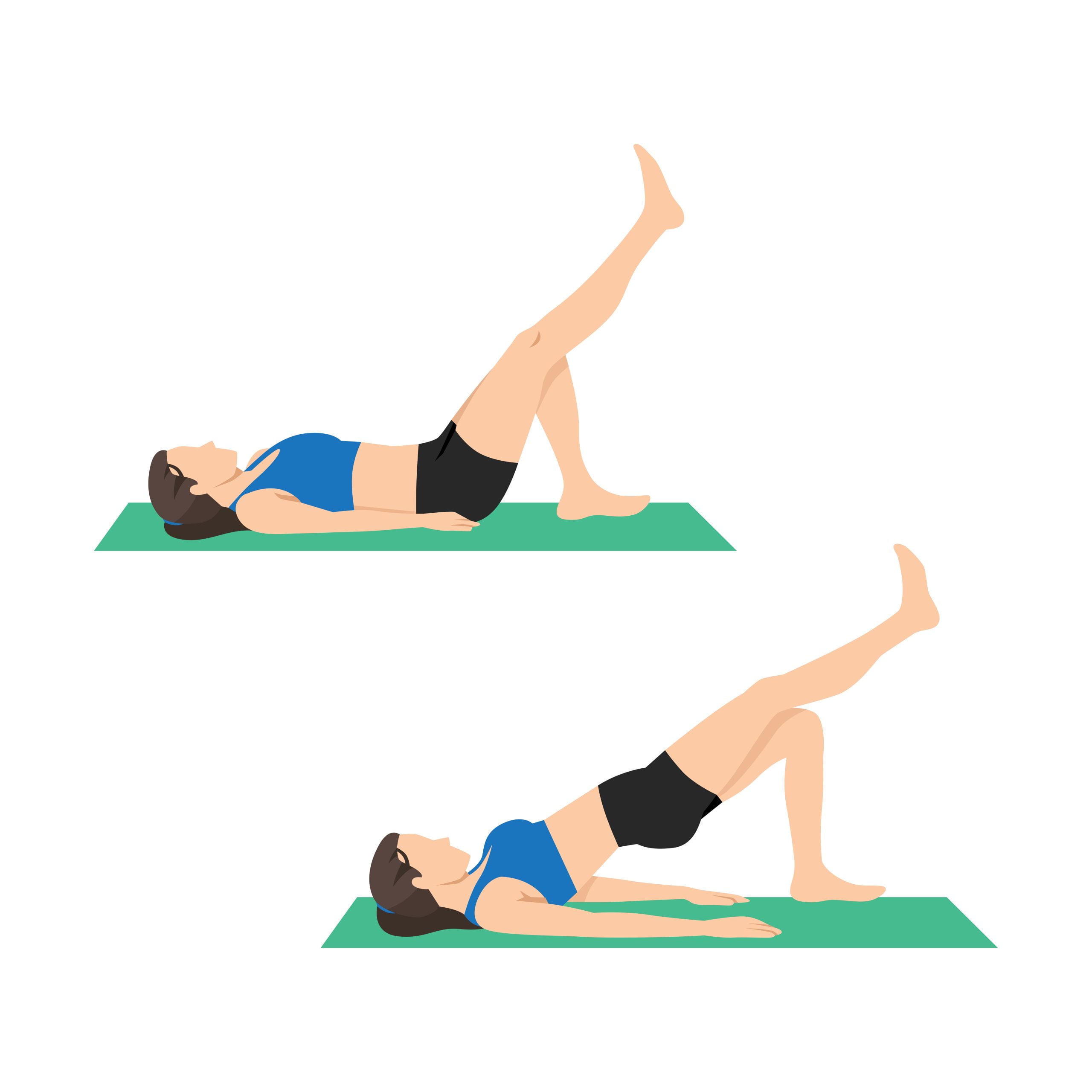 single leg glute bridge - fit trainers